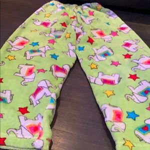 Neon Elephant Fuzzy Pajamas